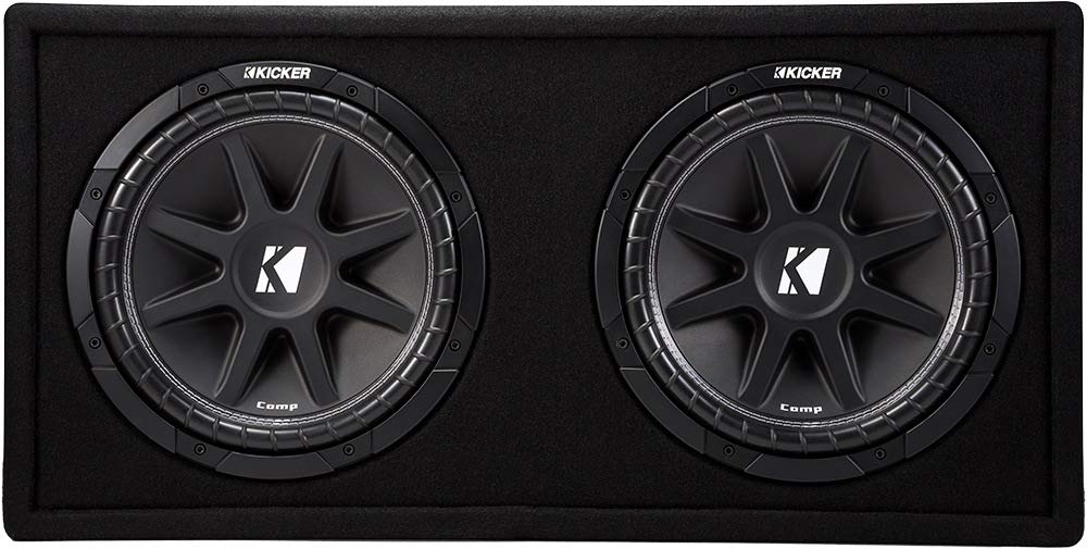 KICKER 43DC122 Dual Comp 12-inch Vented Subwoofer Enclosure 2-Ohm